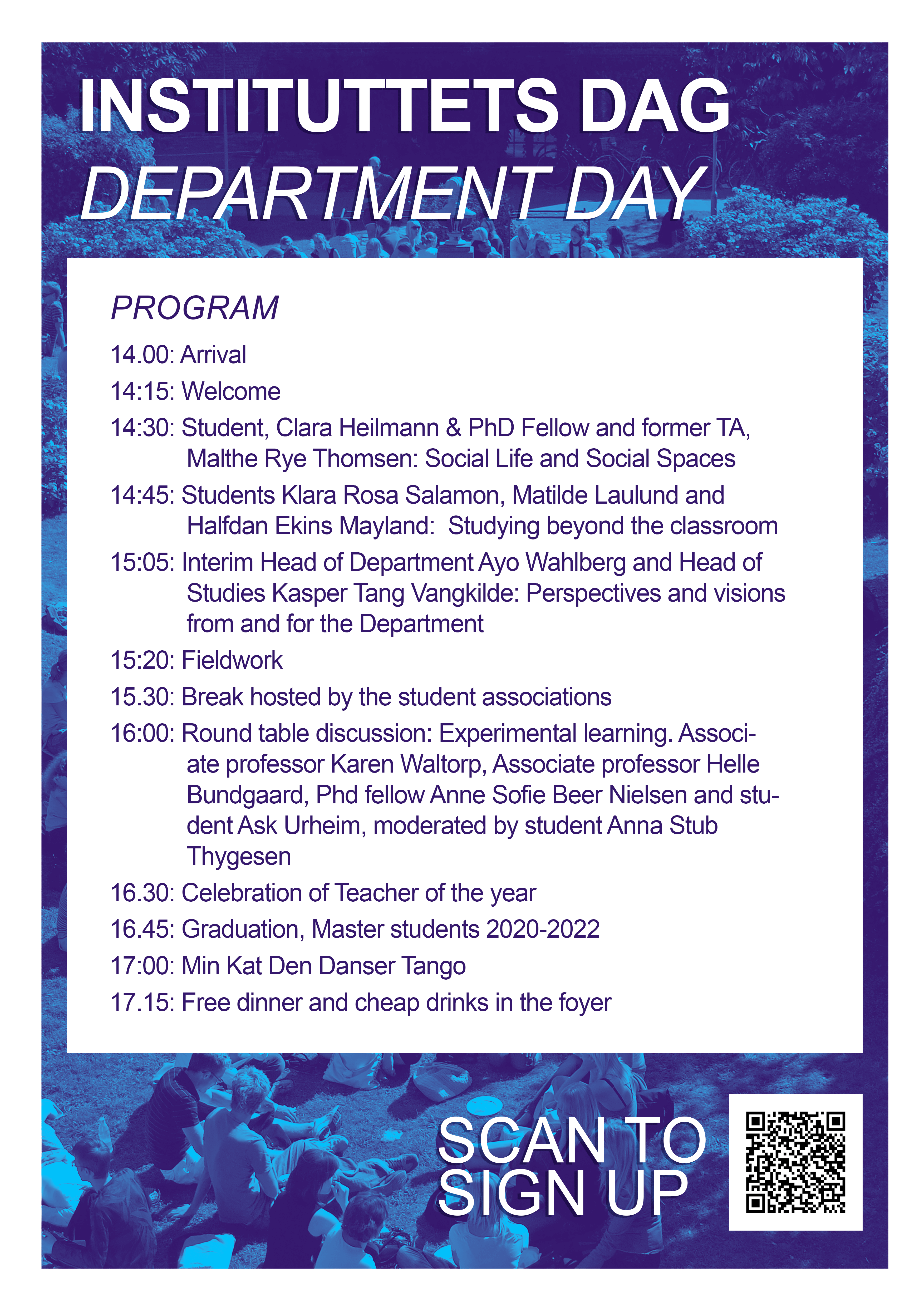 Program for Department day.