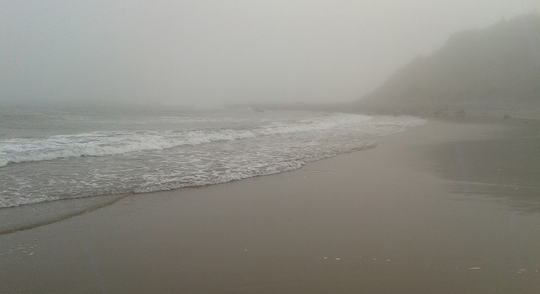Foggy beach